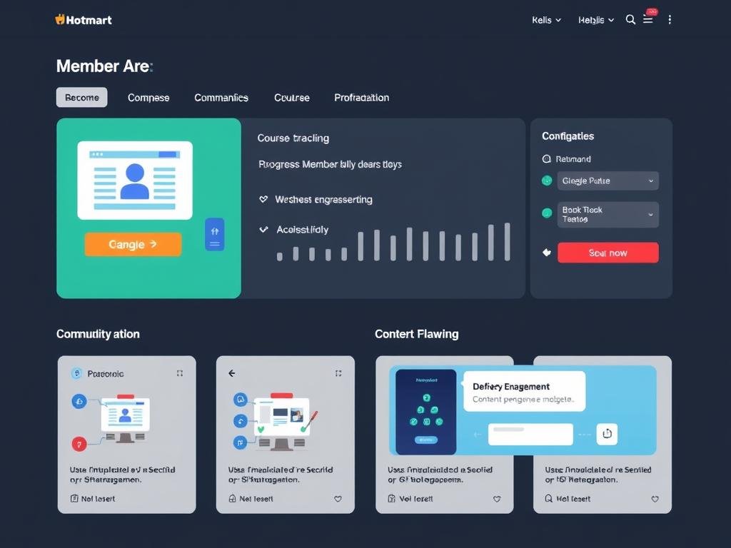 Área de miembros personalizable de Hotmart para cursos online