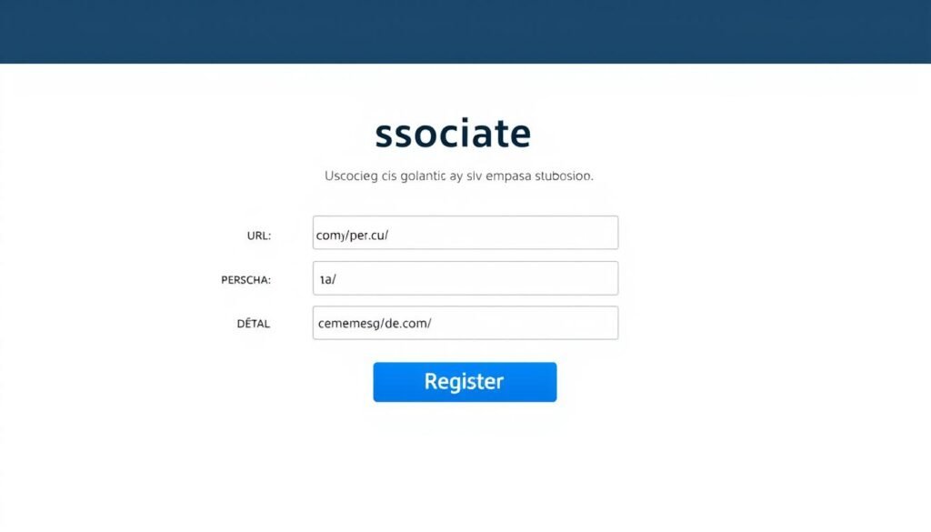 Captura de pantalla del proceso de registro en el programa afiliados Amazon mostrando el formulario de inscripción