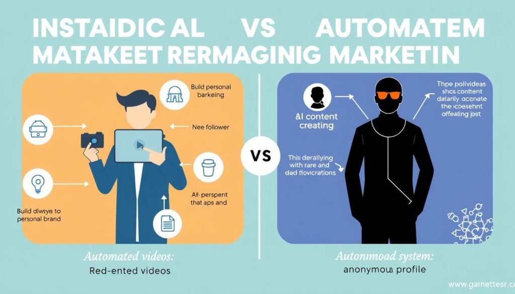 Comparativa visual entre método tradicional y automatización de Instagram Comparativa visual entre método tradicional y automatización de Instagram