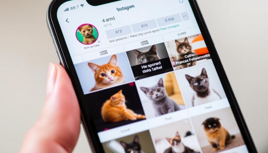 Cuenta temática de Instagram sobre gatos con anuncios
