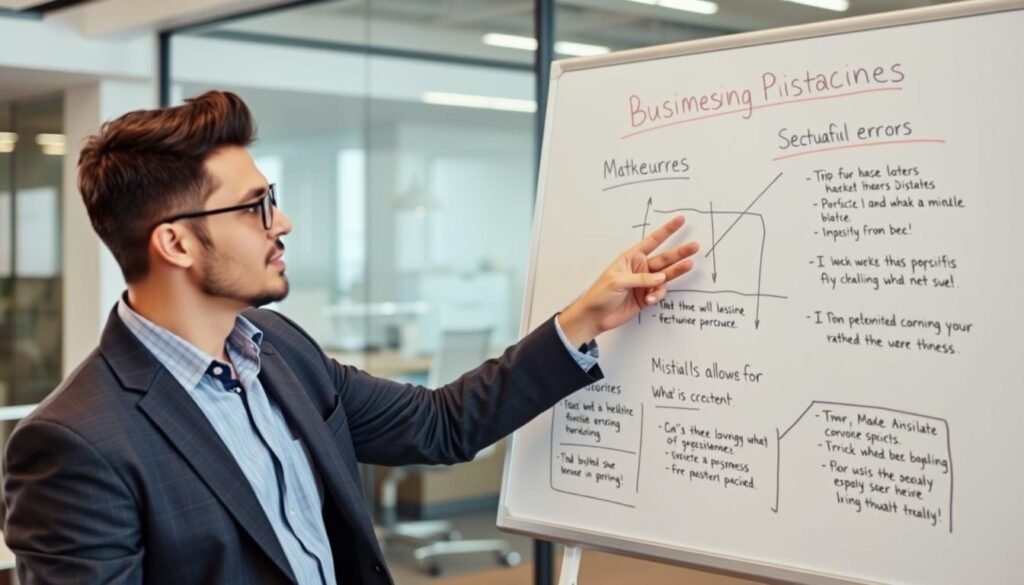 Emprendedor analizando errores comunes en negocios