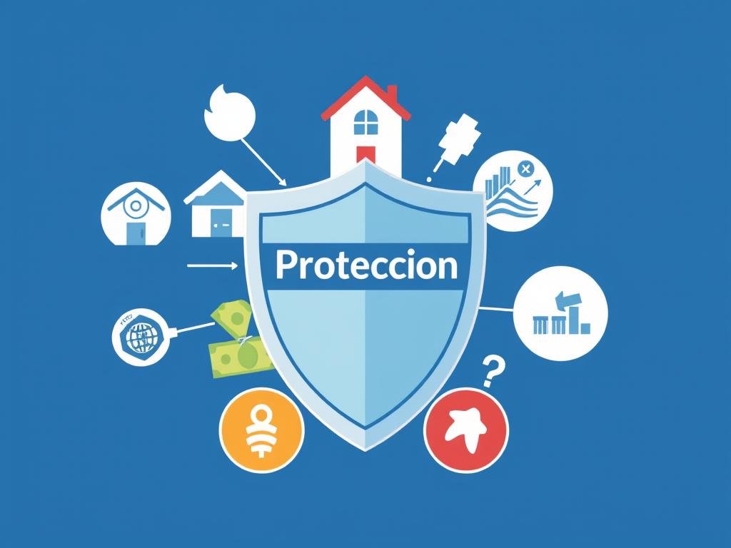 Escudo protegiendo activos financieros contra riesgos
