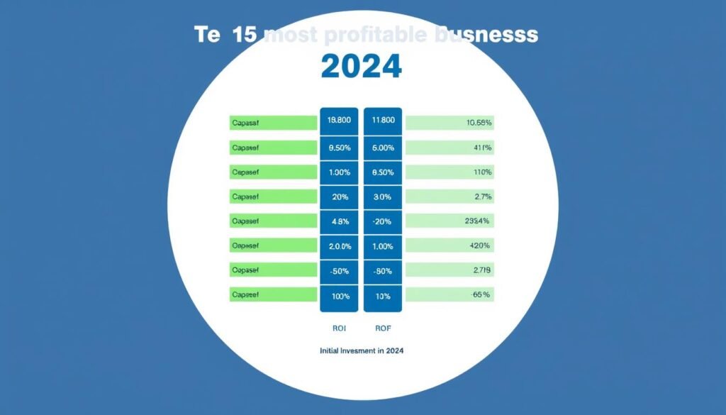 Gráfico comparativo de los negocios más rentables en 2024