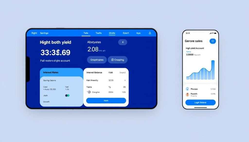 Interfaz de banca digital mostrando cuentas remuneradas donde invertir