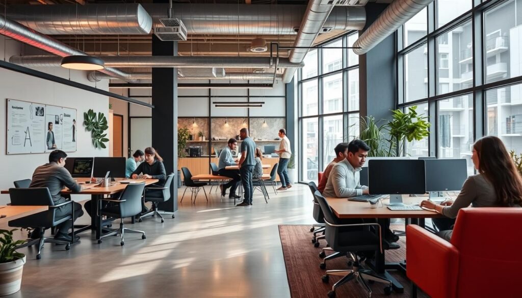 Oficinas modernas de startup exitosa en Latinoamérica