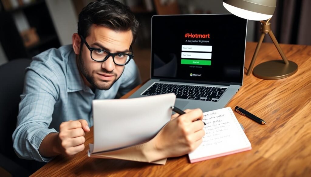 Persona iniciando su negocio como afiliado Hotmart