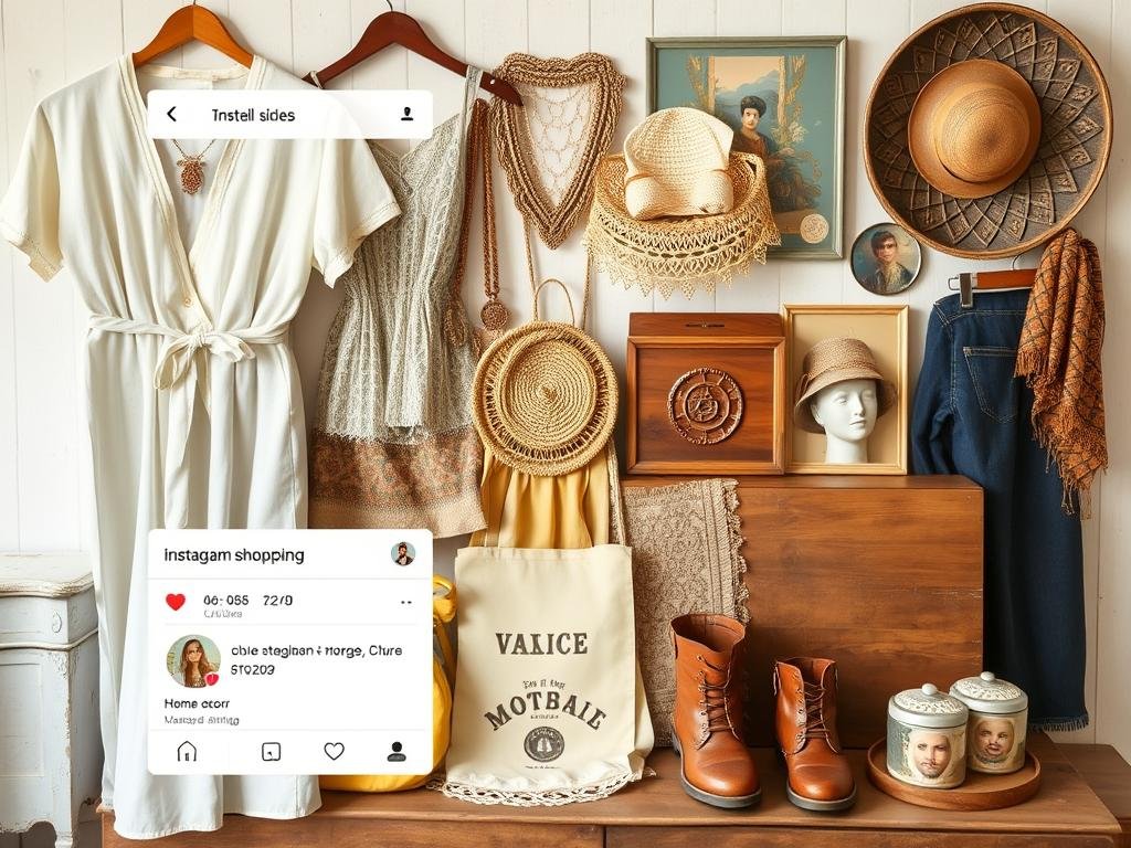 Productos vintage etiquetados en Instagram Shopping