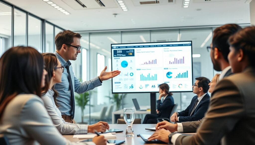 Profesional ofreciendo servicios de consultoría en transformación digital