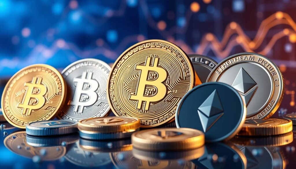 Representación visual de criptomonedas populares donde invertir