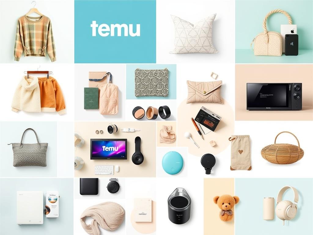 Variedad de productos disponibles en la plataforma Temu para promocionar como afiliado Variedad de productos disponibles en la plataforma Temu para promocionar como afiliado